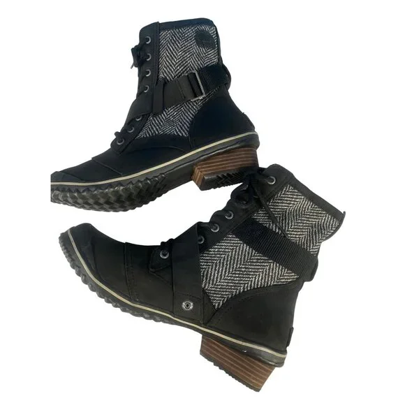 NWOB Sorel Womens Herringbone Slimboot Lace Boot Women's 10, No box - Picture 3 of 17
